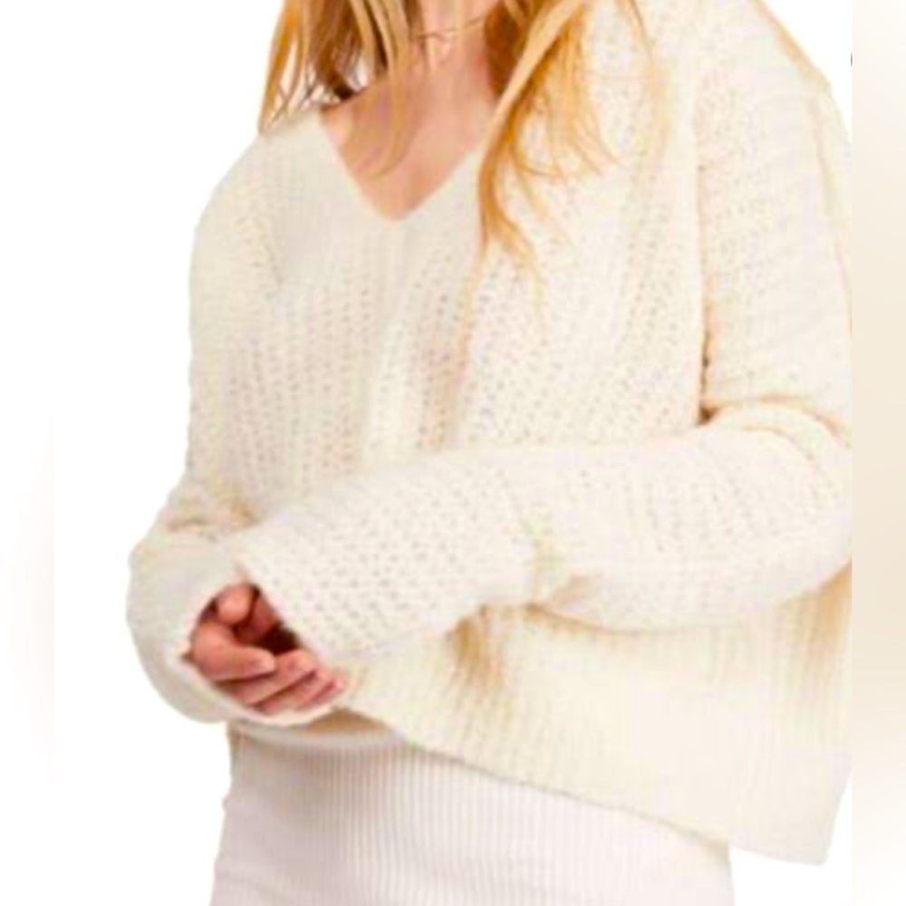 Free People Cream Sweater